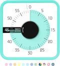 TWENTY5 SEVEN Countdown Timer 7.5 inch; 60 Minute 1 Hour Visual Timer – Classroom Teaching Tool Office Meeting, Mechanical Countdown Clock for Kids Exam Time Management Magnetic, Mint Green