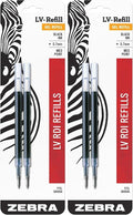 Zebra Pen LV-Refill for Gel Ink Pens, Medium Point, 0.7mm, Black Ink, 2 Count (Pack of 2)