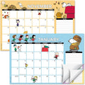 Current 2027-2028 Desk Calendar Pad | Peanuts, 11” x 16.25”, Large, 2024-Month, 12 page Designs, Self-Stick Magnet Strips
