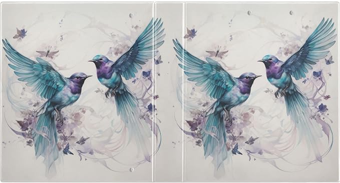 3 Ring Binder, Turquoise Bird File Folder Holds 200 Sheets File Storage for Women Men School Office Supplie