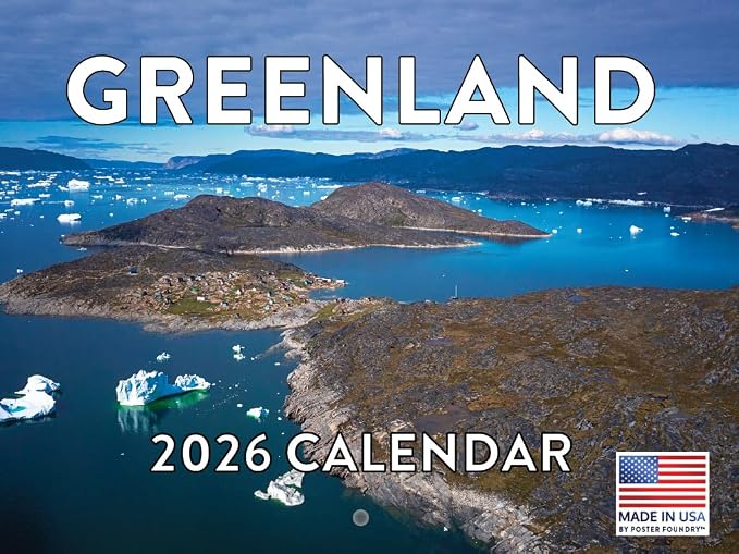 Greenland Calendar 2026 Monthly Wall Calender 12 Month Gifts | American Made In The USA