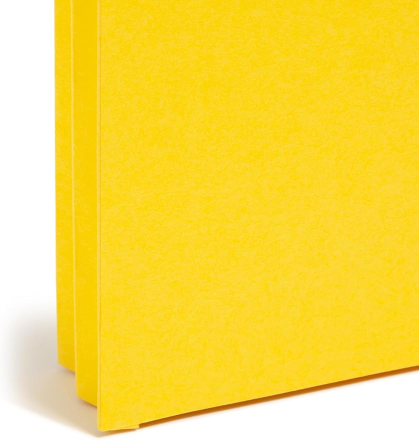Smead File Pocket, Straight-Cut Tab, 1-3/4" Expansion, Letter Size, Yellow, 25 per Box (73223)