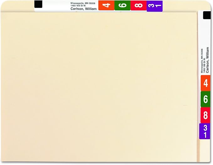 Smead Conversion File Folder Top and End Tab, Letter Size, Manila, 100 per Box (24190) (Pack of 5)