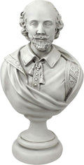 Design Toscano AH22672 William Shakespeare Bust Statue, Desktop, 12 Inch, Polyresin, Antique Stone,