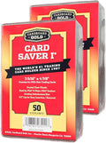Cardboard Gold Card Saver 1 - Semi Rigid Card Holders - 100 Count | PSA BGS SGC Grading Submissions, Acid-Free Polypropylene Protectors, Trading Baseball Sleeves, Binder Storage Compatible