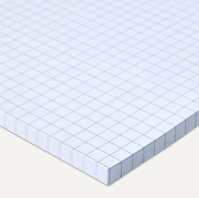 Amazon Basics Graph Ruled Loose Leaf Binder Paper, 11" x 8.5", White, 100 Sheets, 6-Pack