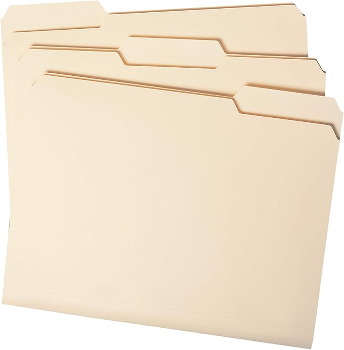 Smead File Folder, 1/3-Cut Tab, Letter Size, Manila, Assorted Positions, 100 Per Box (10330) (Pack of 2)