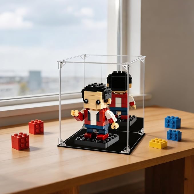 Display Case for Collectibles Assemble Clear Acrylic Box Alternative Glass Case for Display Action Figures Home Storage Organizing Toys (Internal dim 9.5X9.5X11 inch)