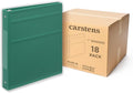 Carstens 1-Inch Heavy Duty 3-Ring Binder - Side Opening, Teal, Durable Plastic, No-Gap Rings, Waterproof Cover, No Pockets, Holds 125 US Letter Sheets, BPA-Free, Made in USA (8711-3R), Case of 18