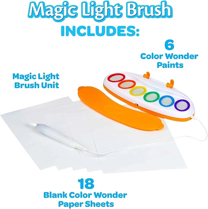 Crayola Color Wonder Magic Light Brush, Mess Free Painting for Kids, Age 3+ | Toddler Paint Set, Learning Art Toys, Birthday, Holiday Gifts for Girls & Boys, Arts & Crafts, Kids