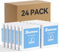 SUNEE White Binders 1 Inch 24 Pack Bulk, Clear View 3 Ring Binders PVC-Free (Fit 8.5x11 Inches) for School or Office Supplies