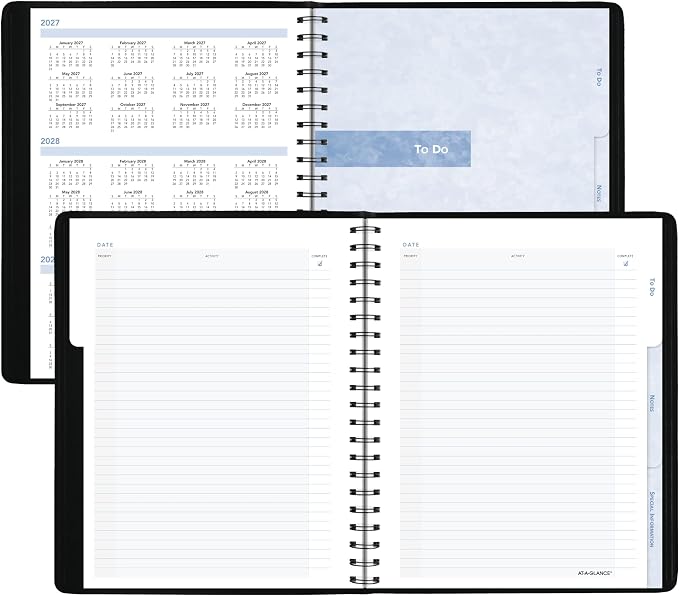 AT-A-GLANCE 2027 Appointment Book Planner, Daily, 6.5" x 8.75", The Action Planner, Black (70EP030527)