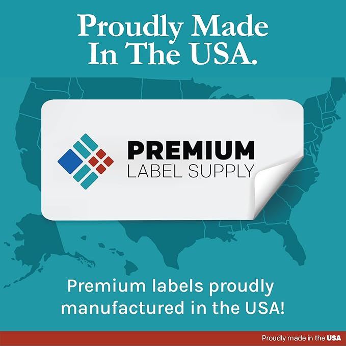 Premium Label Supply White Sticker Mailing Labels – 4" x 1.33" – Laser/Inkjet Compatible – (14 per Sheet), 25 Sheets – 350 Total Adhesive Labels