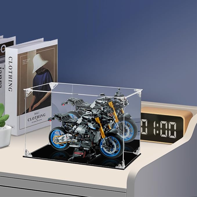 Acrylic Display Case Clear Action Figure Display Case with Mirrored Back, Dustproof Protection Display Box Alternative Glass Case for Collectibles Figures Models Doll Toys (12x8x8 inch, 30x20x20 cm)