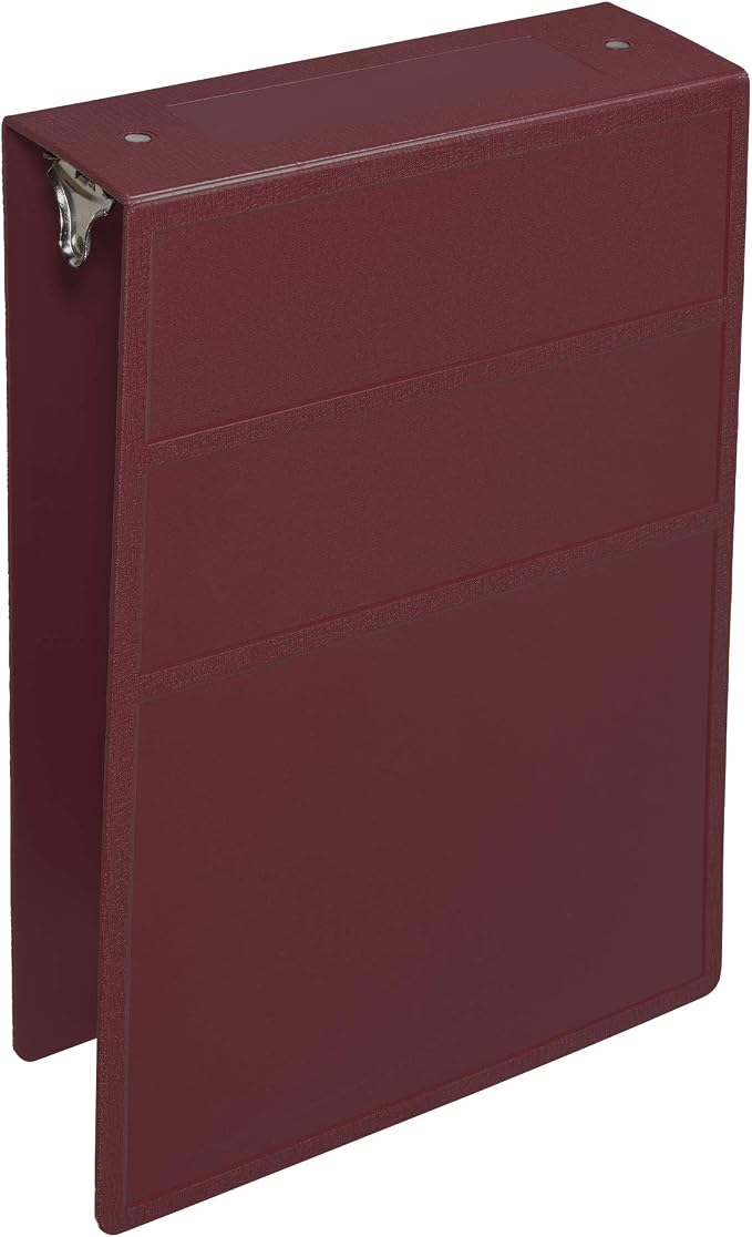 Carstens 3-Inch Heavy Duty 3-Ring Binder - Top Opening, Wine, Durable Plastic, Precision No-Gap Rings, Waterproof Cover, No Pockets, Holds 400 US Letter Sheets, BPA-Free, Made in USA (1753-3R)