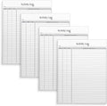 Better Office Products Activity Log Notepad, 8.5" x 11", Planning Note Pad, 50 Sheets, Daily Time Tracking Productivity Checklist Organizer,(4 Pack)