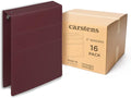 Carstens 2-Inch Heavy Duty 3-Ring Binder - Top Opening, Wine, Durable Plastic, No-Gap Rings, Waterproof Cover, No Pockets, Holds 300 US Letter Sheets, BPA-Free, Made in USA (2873-3R), Case of 16