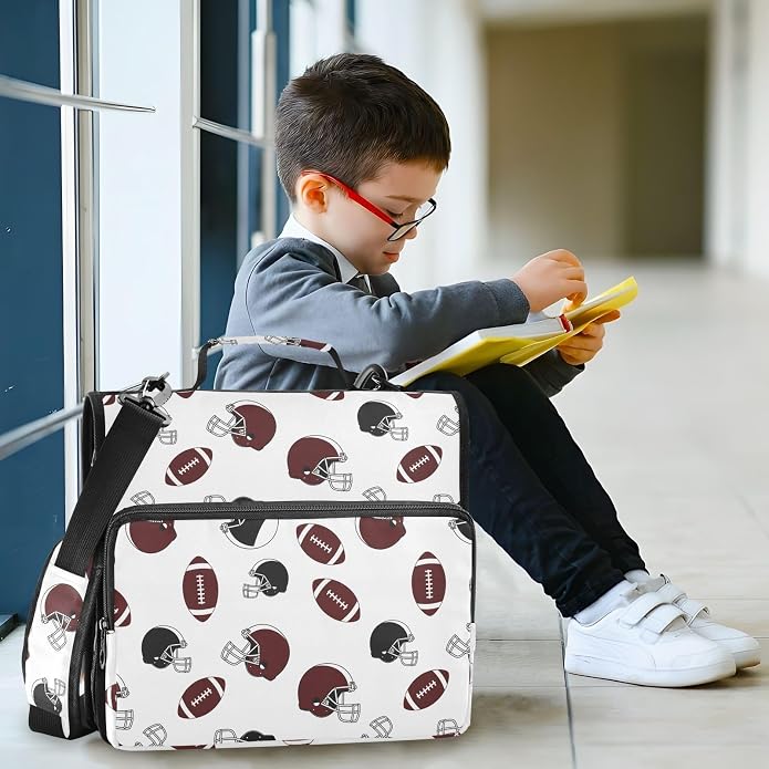 Zipper Binder Bag 3 Ring File Folder Portfolio Organizer Zippered Binder Bags with Strap Fits Laptop Women Men
