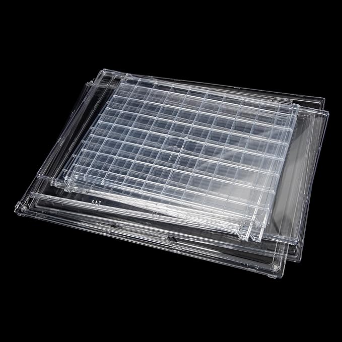 4-Tier Transparent Storage Organizer,11.81x9.84x15.75 inches | Clear Acrylic Display Case, Dustproof Protection for Figures and Collectibles,Magnetic Door