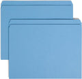 Smead File Folder, Straight-Cut Tab, Letter Size, Blue, 100 per Box (10935)