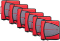Case-it School Zipper Binder | 3" O-Rings | 600-Sheet | D-146 Race Car Red | Mighty Zip Tab, 5-Subject Expanding File Folder, Multiple Pockets, Storage Organizer, Shoulder Strap, 6-Pack, Office