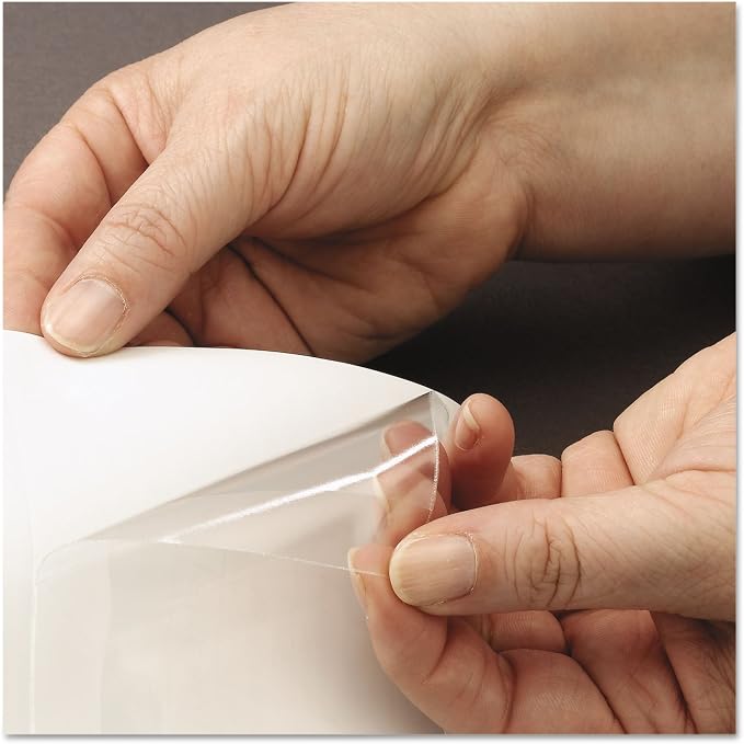 Smead Self-Adhesive Poly Pocket, CD/DVD Size, Resealable Security Flap, Clear, 10 per Pack (68144)