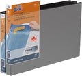 QuickFit Heavy Duty 11 x 17 Inch Spreadsheet View Binder, D Ring, Black, 2 Pack, 1 Inch