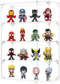 Acrylic Display Case, 4 Tier Clear Display Case for Mini Funko Pop Figures, Wall Mounted or Desktop Dustproof Display Cabinet Box for Collectibles Mini Toys Figurines Lego Model Dolls (12x4x15.9 inch)