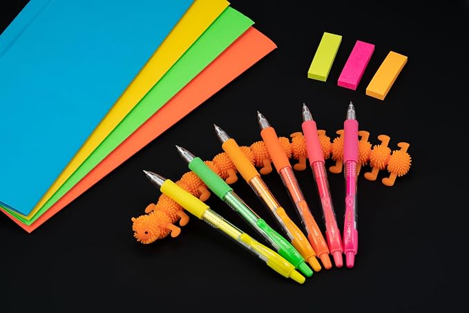 PILOT G2 Colored Gel Pens, Assorted Neon Color + Black Inks, 36-Pack Tub