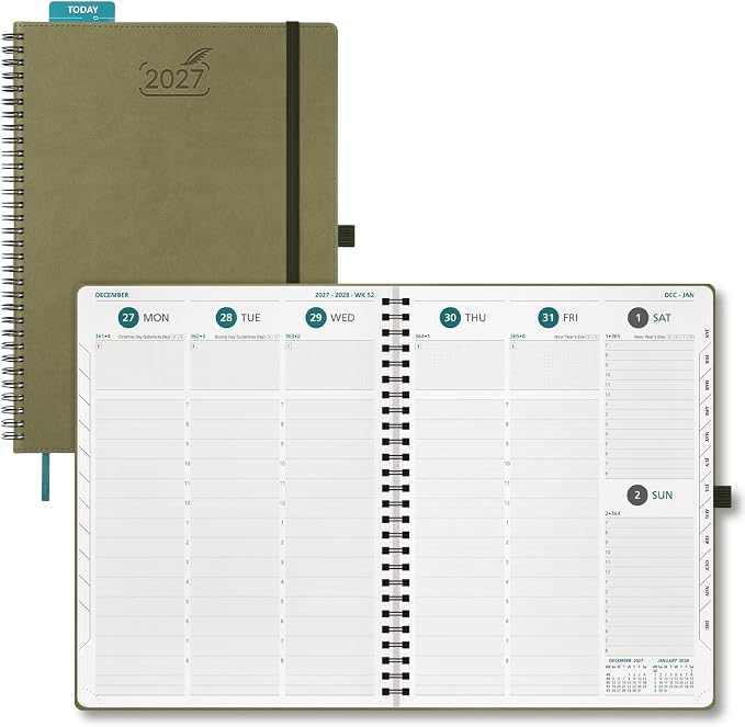 BEZEND 2027 Planner Weekly and Monthly, Daily Calendar Book, Large 8.5"x11"