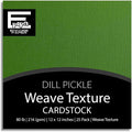 Dill Pickle—12x12 Textured Cardstock | 80lb Textured Green Scrapbook Paper | Premium Cardstock for Cricut Cutting | 25 Sheets