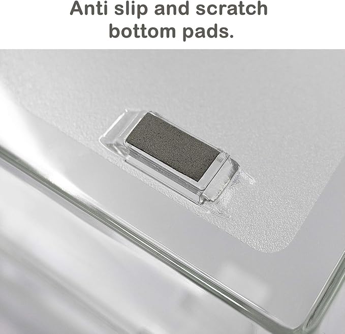 Acrimet 4-Tier Paper Letter Tray, Desk File Organizer, Plastic, Clear | Heavy-Duty, Large-Capacity