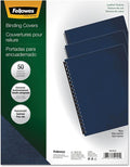 FEL52145 - Fellowes Executive Presentation Covers - Oversize, Navy, 50 Pack