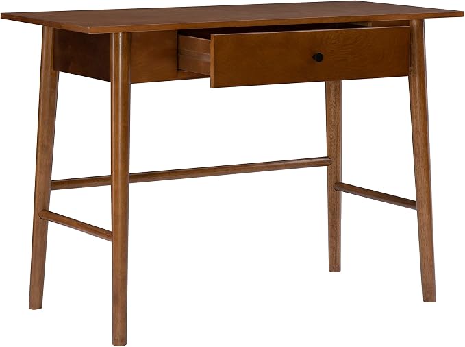 Melissa Mid Century Walnut Desk by Linon