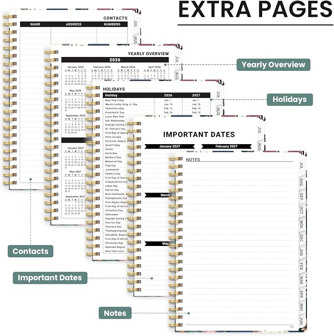 ZOTIA Planner 2026-2027 Weekly & Monthly Calendar Planner Jul 2026-Jun 2027