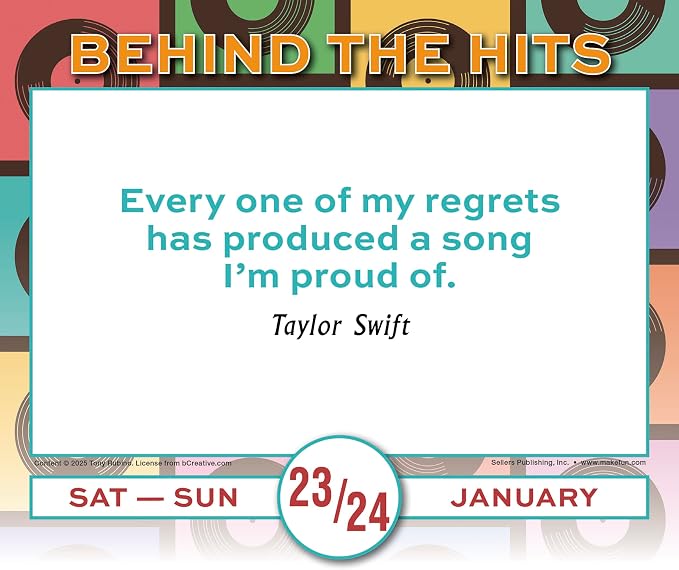 Behind the Hits 2027 Daily Desk Calendar: Boxed Page-a-Day Music Trivia Calendar with Day-to-Day Stories Behind Legendary Songs & Chart-Topping Moments