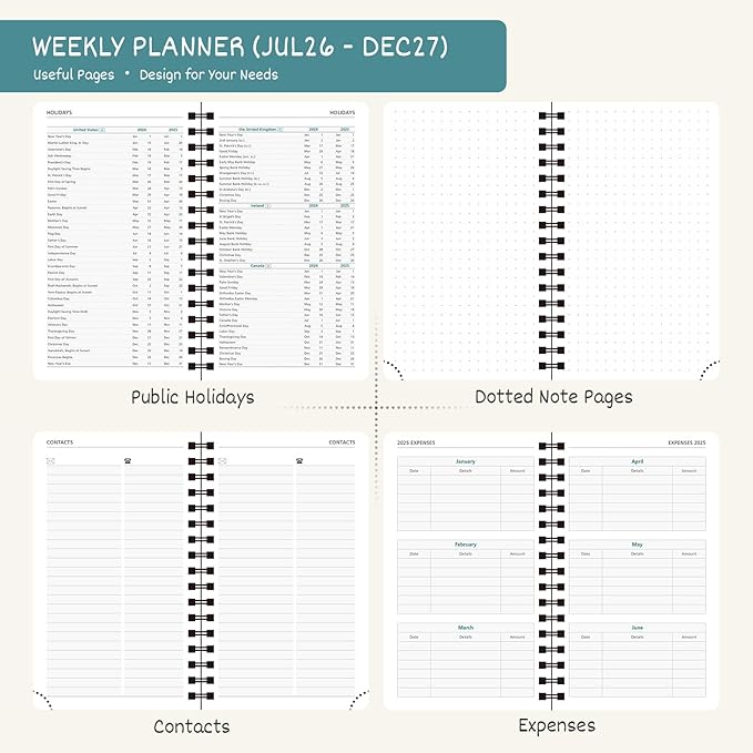 BEZEND Pocket Calendar 2026-2027, Weekly Monthly Academic Planner (3.5"x6")