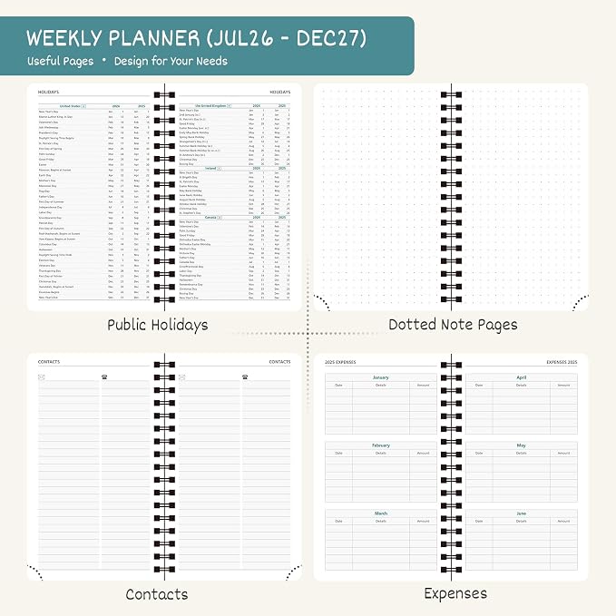 BEZEND Pocket Calendar 2026-2027, Weekly Monthly Academic Planner (3.5"x6")