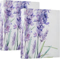 3 Ring Binder Purple Lavender Flower C 1.5 inch Binders Three Ring Binders with Clipboard Fit 8.5'' x 11'' Paper 3 Interior PVC Clear Pockets for Office Supplies