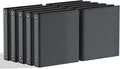 SUNEE 1 Inch Binders 3 Ring 10 Pack Bulk, PVC-Free Clear View 1" Binders (Fits 8.5x11 Inches) for School, Office & Home Use, Black