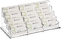 YUXUN Business Card Holder Display for Desk-12 Slots 4 Tier | Clear Multiple Acrylic Cards Stand for Women and Men, Business Card Holder Case for Office Supplies Home School