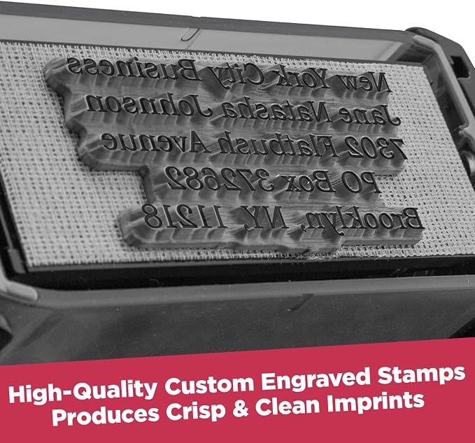 Trodat 4926 Signature Stamp - Custom Text Stamp - Choose from Many Fonts & 15 Ink Colors!