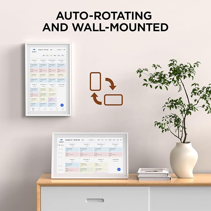Mezed 15.6" Smart Digital Calendar, Meal Schedule, Duty Chart, HD Smart Touch Screen Home Interactive Electron Calender