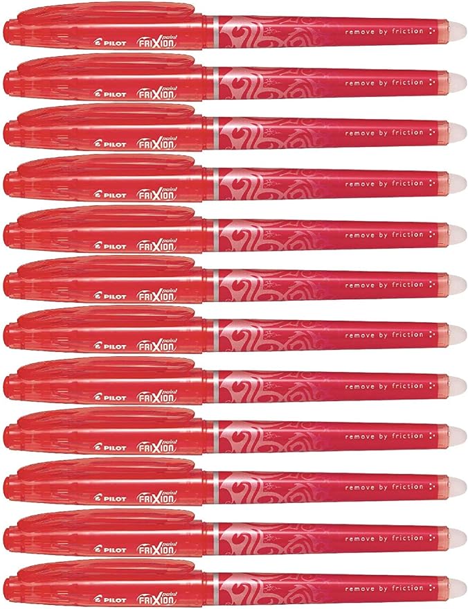 PILOT Frixion Point Erasable Rollerball 0.5 mm (Box of 12) - Red