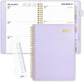 SUNEE 2027 Weekly & Monthly Planner 6.2"x8.5"- 12 Month (January 2027 - December 2027), Vegan Leather Cover, Pocket, Bookmark, Notes, Monthly Tab, Purple