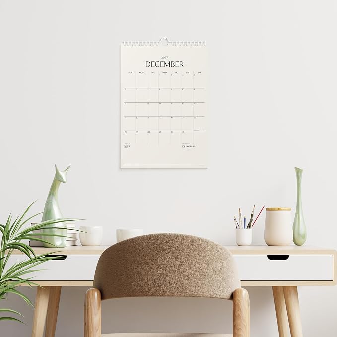 Karto Wall Calendar 2026-2027 11x17 in - Beige 2.0