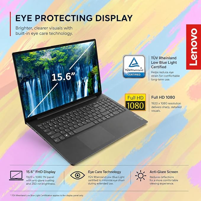 Lenovo V15 Business Laptop 2026 Edition, AMD Ryzen 3 7000-Series(Beat i7-1065G7), 15.6" FHD Display, 16GB DDR5 RAM, 256GB NVMe SSD, Wi-Fi 6, RJ-45, Dolby Audio, Windows 11 Pro