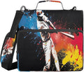 ATTX Baseball Player Zipper Binder with Adjustable Padded Strap - 3 Ring 500 Sheet Capacity Binder Bag with Multi-Pocket Organizer, Fits 12 Inch Laptop#336
