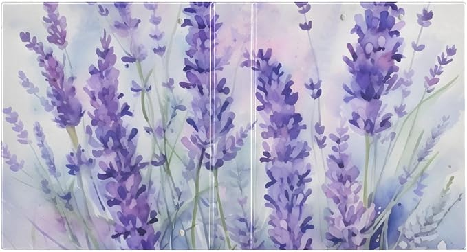 3 Ring Binder Purple Lavender Flower 1.5 inch Binders Three Ring Binders with Clipboard Fit 8.5'' x 11'' Paper 3 Interior PVC Clear Pockets for Office Supplies