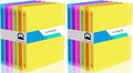Fulmoon 12 Pack 1 Inch Plastic 3 Ring Binders with Pockets, Neon Colors